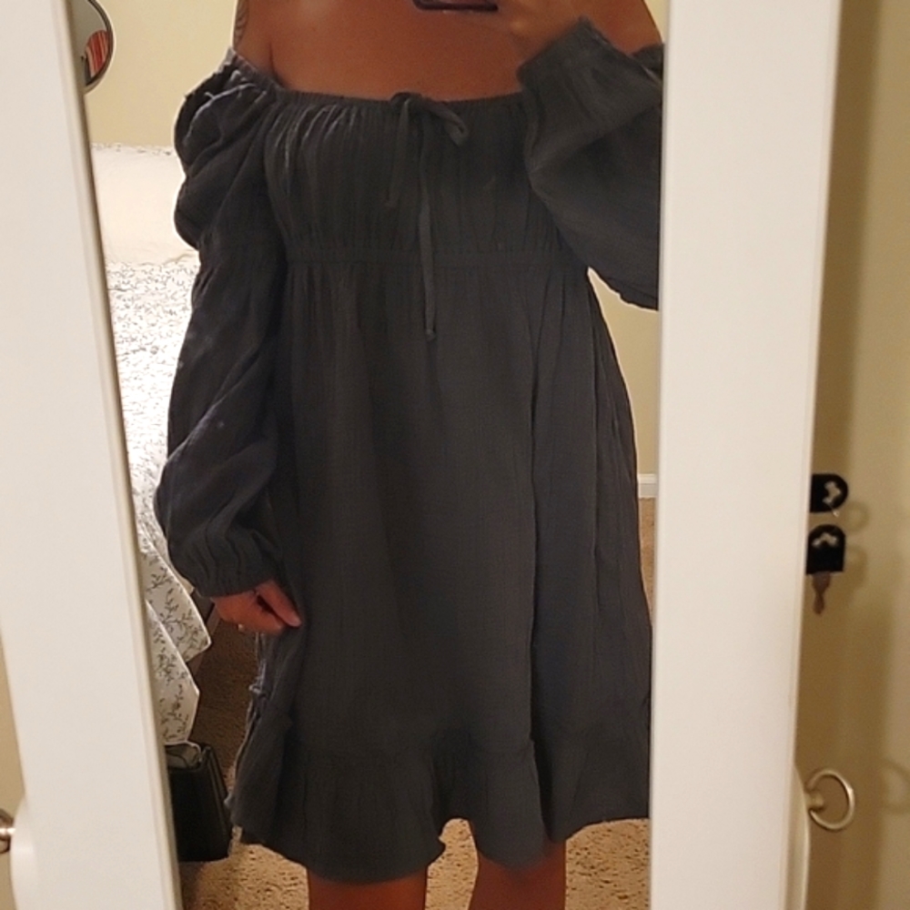BOGO FREE on all items till Sunday!Off the shoulder wild fable long sleeve dress